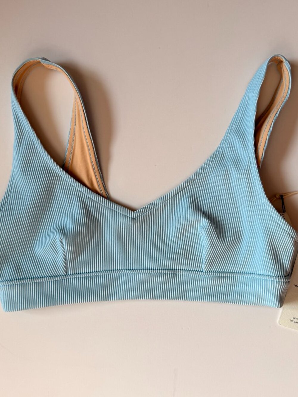 BNT Zulu & Zephyr Signature Stripe Waistband Bralette Top Shallow Blue  sz 4 Sm